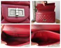 Chanel 227 Reissue Large Mademoiselle Flap Bag in Dark Red Aged Calfskin wi