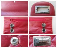 Chanel 227 Reissue Large Mademoiselle Flap Bag in Dark Red Aged Calfskin wi