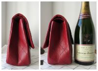 Chanel 227 Reissue Large Mademoiselle Flap Bag in Dark Red Aged Calfskin wi