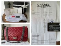 Chanel 227 Reissue Large Mademoiselle Flap Bag in Dark Red Aged Calfskin wi