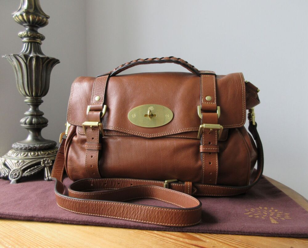 Mulberry Classic Alexa Satchel Regular Satchel in Oak Soft Buffalo