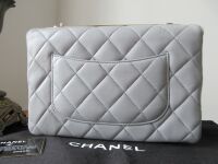 Chanel Trendy CC Flap Shoulder Bag in Large Quilted Grey Lambskin