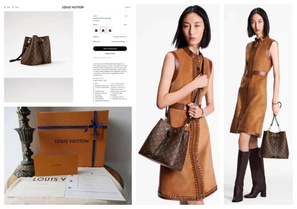 Louis Vuitton NéoNoé MM Bucket Bag in Monogram Noir