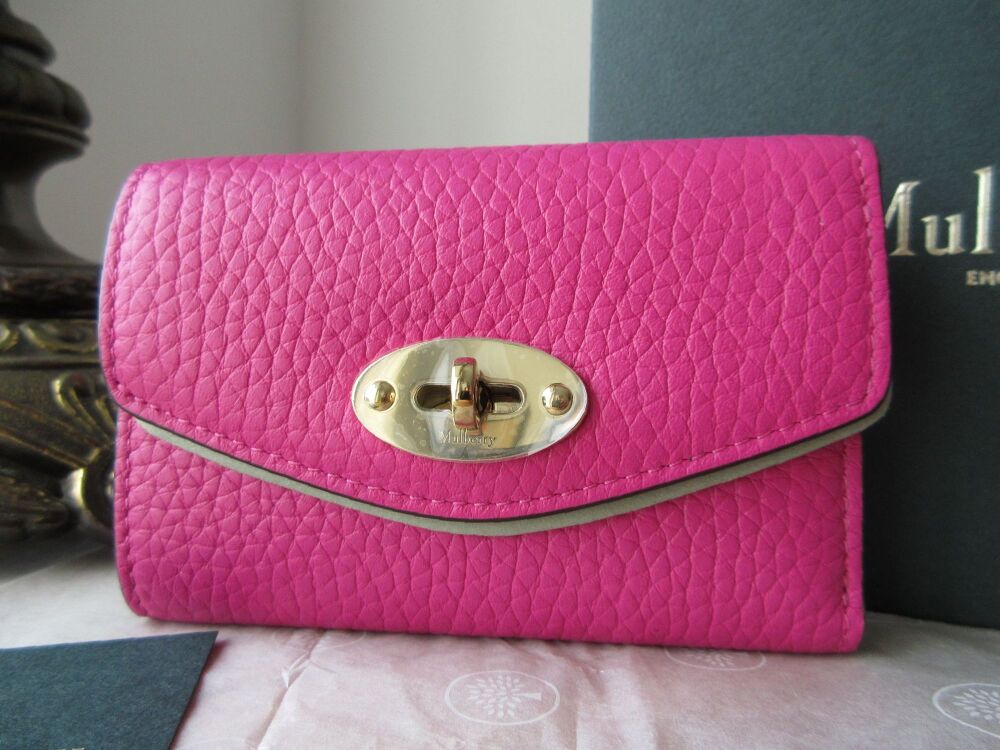 Mulberry Darley Folded Multi Card Compact Wallet in Mulberry Pink New