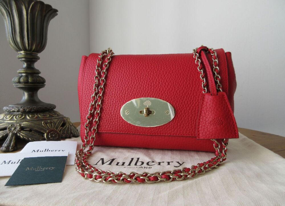 Mulberry Regular Lily in Scarlet Heavy Grain Leather - As New