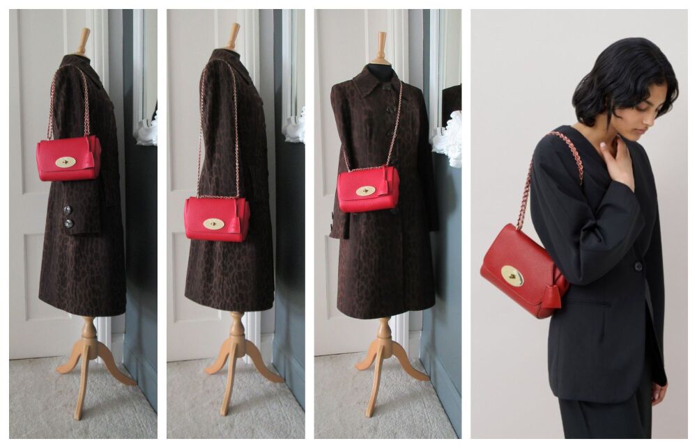 Mulberry Regular Lily in Scarlet Heavy Grain Leather - As New