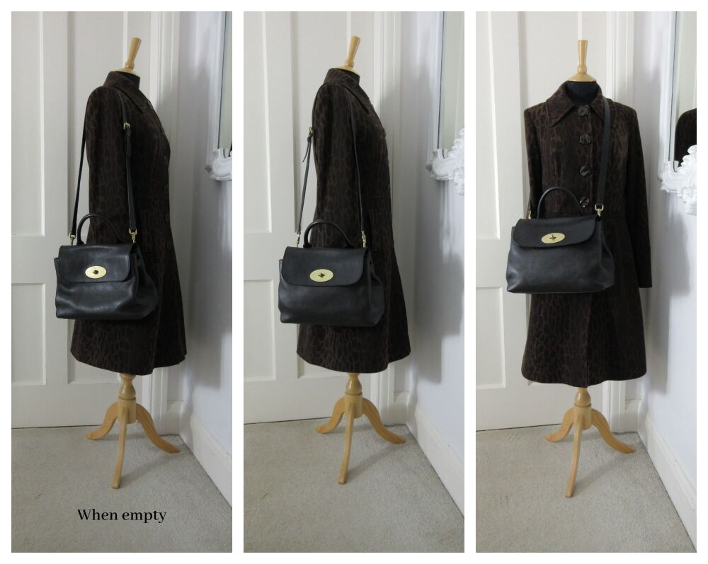 Mulberry Dorothy Satchel in Black Natural Vegetable Tanned Leather
