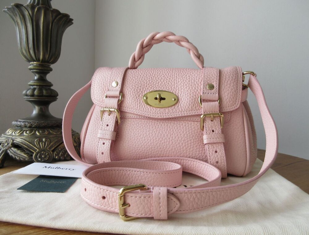 Mulberry Mini Alexa in Powder Rose Heavy Grain