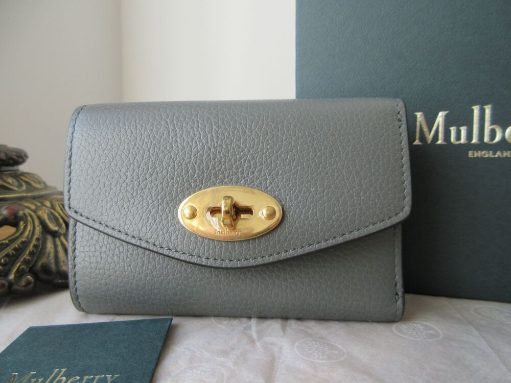 Mulberry Darley Folded Multi Card Compact Wallet in Small Classic Grain