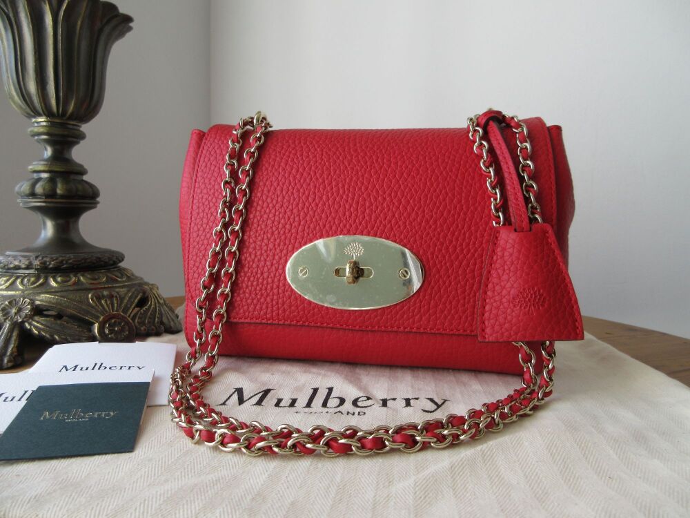 Mulberry Regular Lily in Scarlet Heavy Grain New