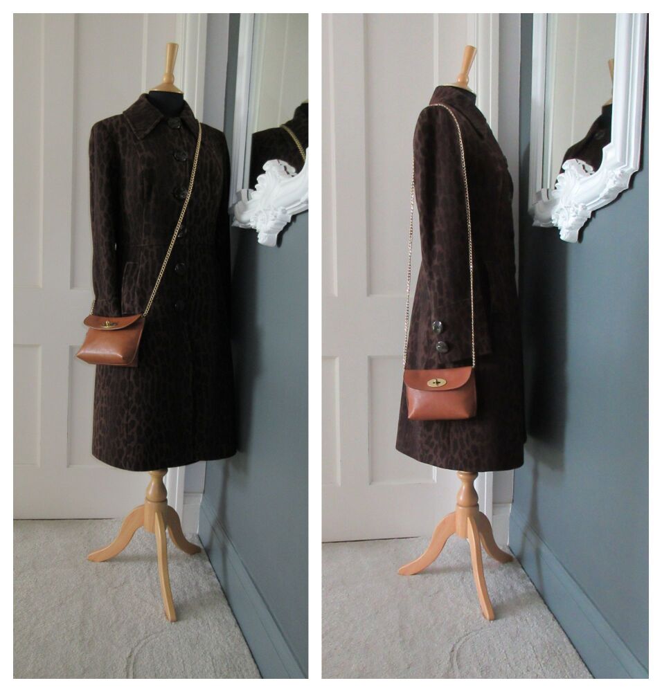 Mulberry Classic Postmans Locked Cosmetic Pouch in Oak Natural Vegetable Tanned Leather with Conversion Kit
