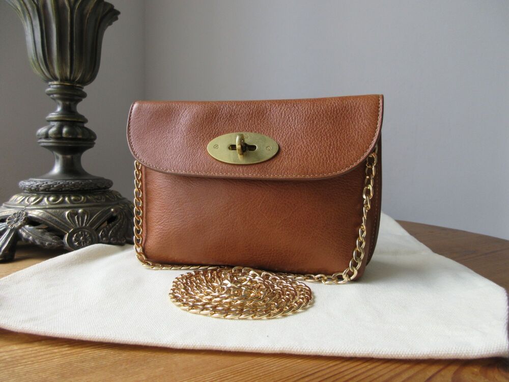Mulberry Classic Postmans Locked Cosmetic Pouch in Oak Natural Vegetable Tanned Leather with Conversion Kit