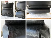 Chanel Timeless Classic 2.55 Large (Jumbo) Double Flap Bag in Black Caviar 