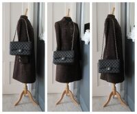 Chanel Timeless Classic 2.55 Large (Jumbo) Double Flap Bag in Black Caviar 