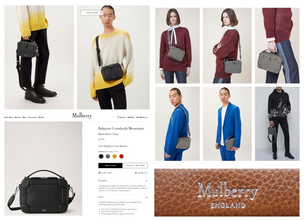 Mulberry Belgrave Crossbody in Oak Two Tone Small Classic Grain
