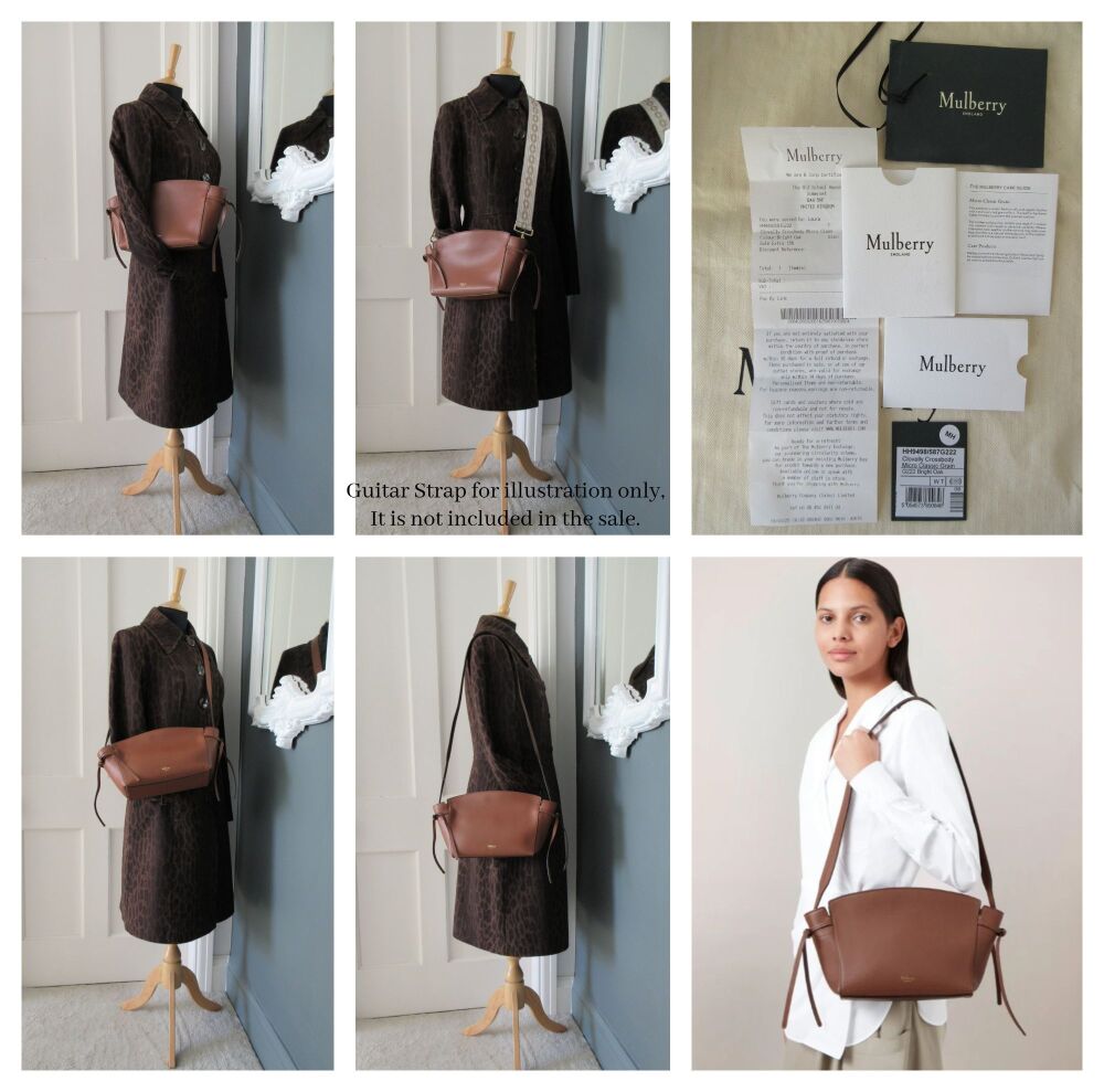 Mulberry Clovelly Crossbody in Bright Oak Micro Classic Grain Leather