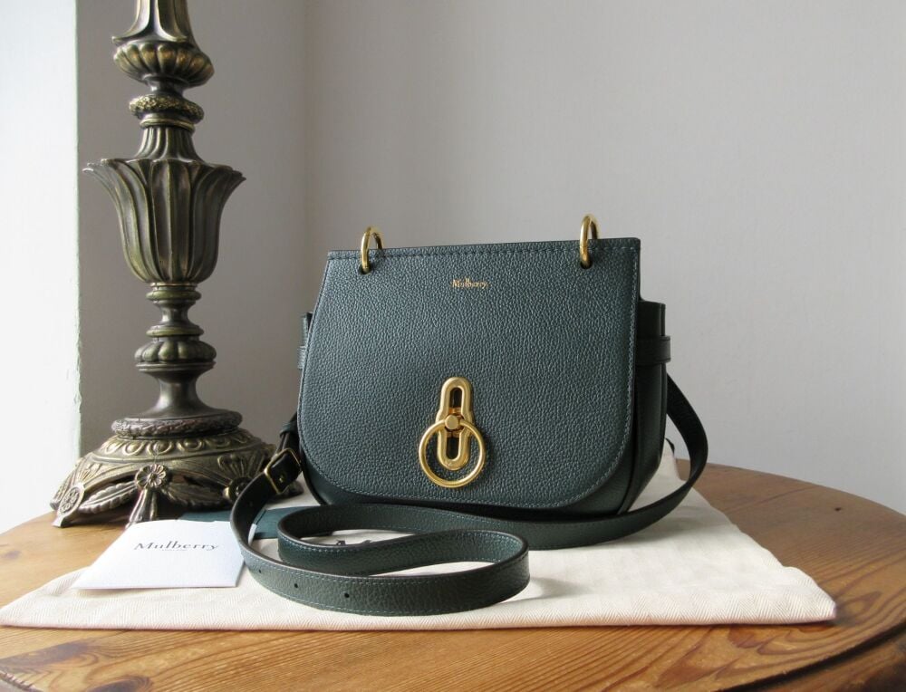 Mulberry Small Amberley Satchel in Mulberry Green Small Classic Grain