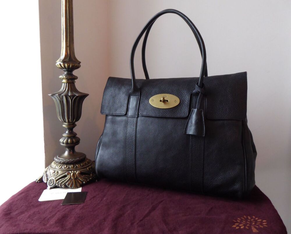 Mulberry Classic Heritage Bayswater in Black Natural Vegetable Tanned Leather