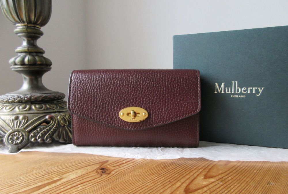 Mulberry Darley Medium Wallet in Oxblood Grain Vegetable Tanned
