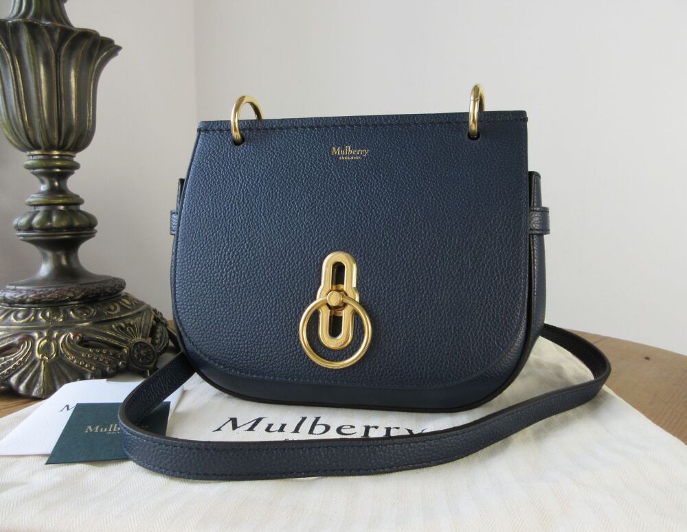 Mulberry Small Amberley Satchel in Night Sky Small Classic Grain