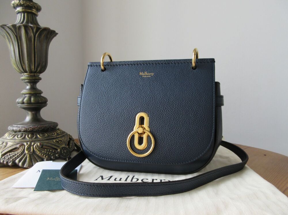Mulberry Small Amberley Satchel in Night Sky Small Classic Grain