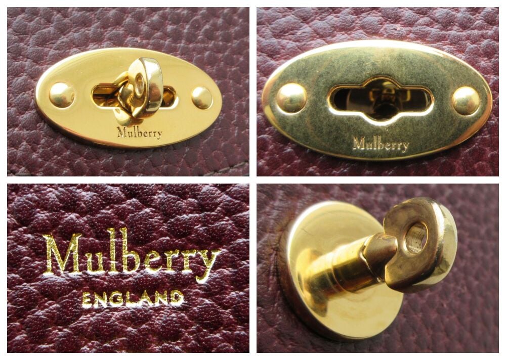 Mulberry Darley Medium Wallet in Oxblood Grain Vegetable Tanned Leather