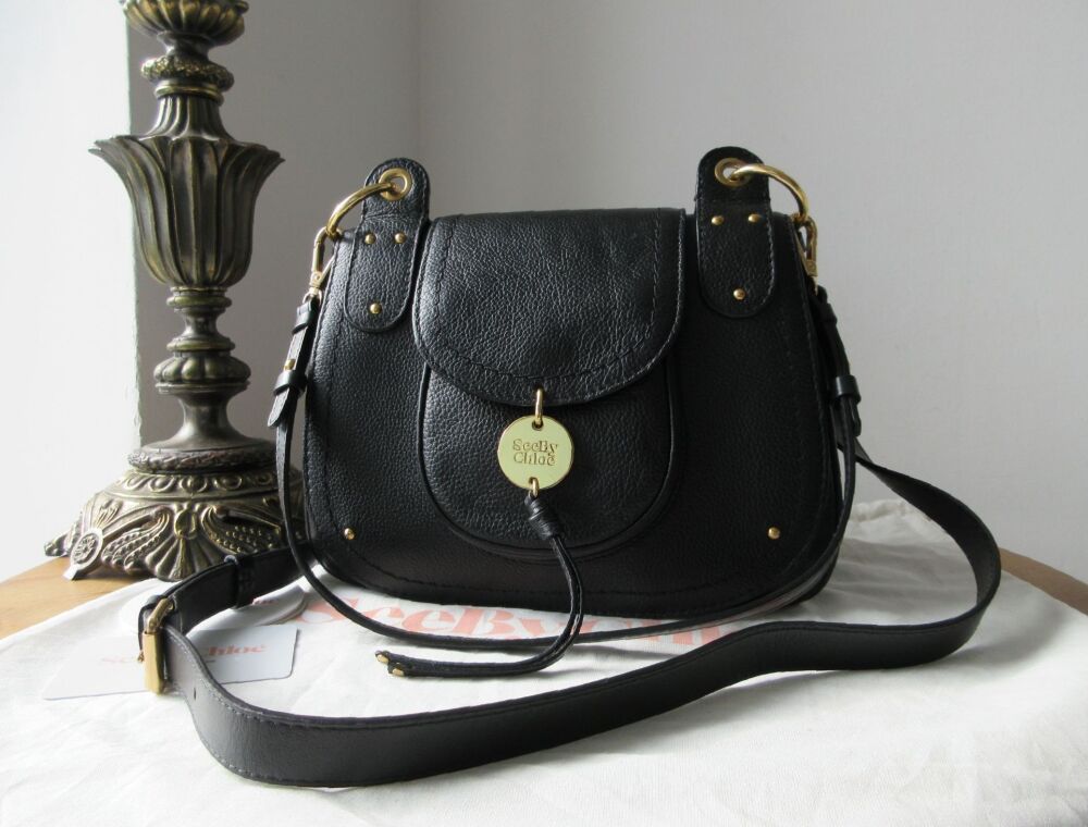 See by Chlo&eacute; Susie See Shoulder Bag in Black Calfskin