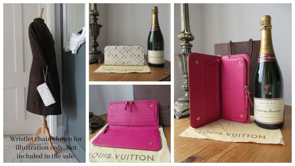 Louis Vuitton Insolite Takashi Murikami Multicolor Blanc Long Wallet Clutch Wristlet
