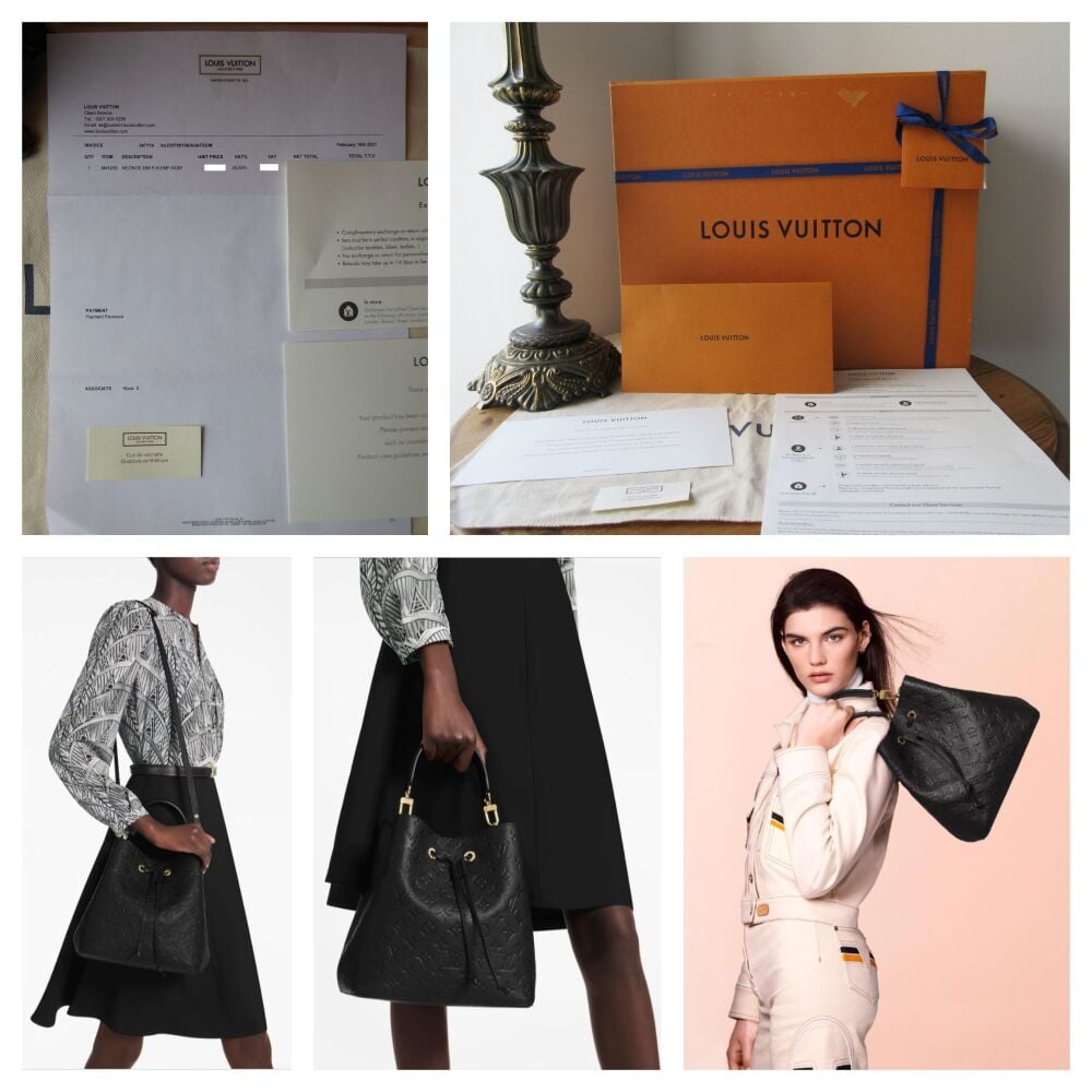 Louis Vuitton NéoNoé MM Bucket Bag in Monogram Empreinte Noir