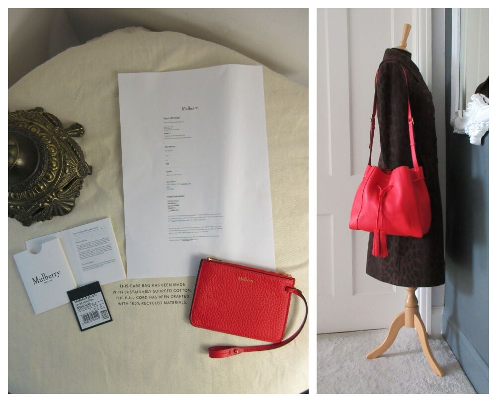 Mulberry Small Millie Tote in Lipstick Red Heavy Grain Leather