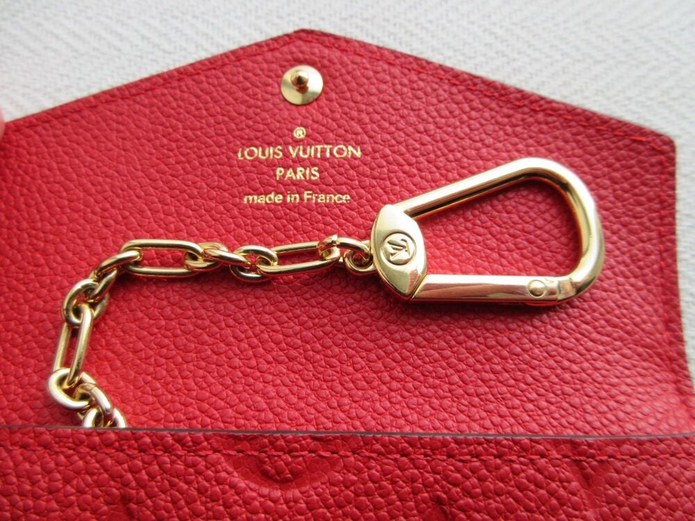 Louis Vuitton Pochette Cles Envelope Flap Key Pouch in Monogram Empreinte Rouge