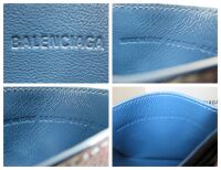 Balenciaga Neo Classic Card Slip Holder in Petrol Blue Calfskin - New