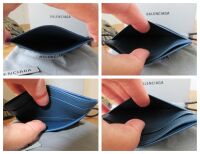 Balenciaga Neo Classic Card Slip Holder in Petrol Blue Calfskin - New