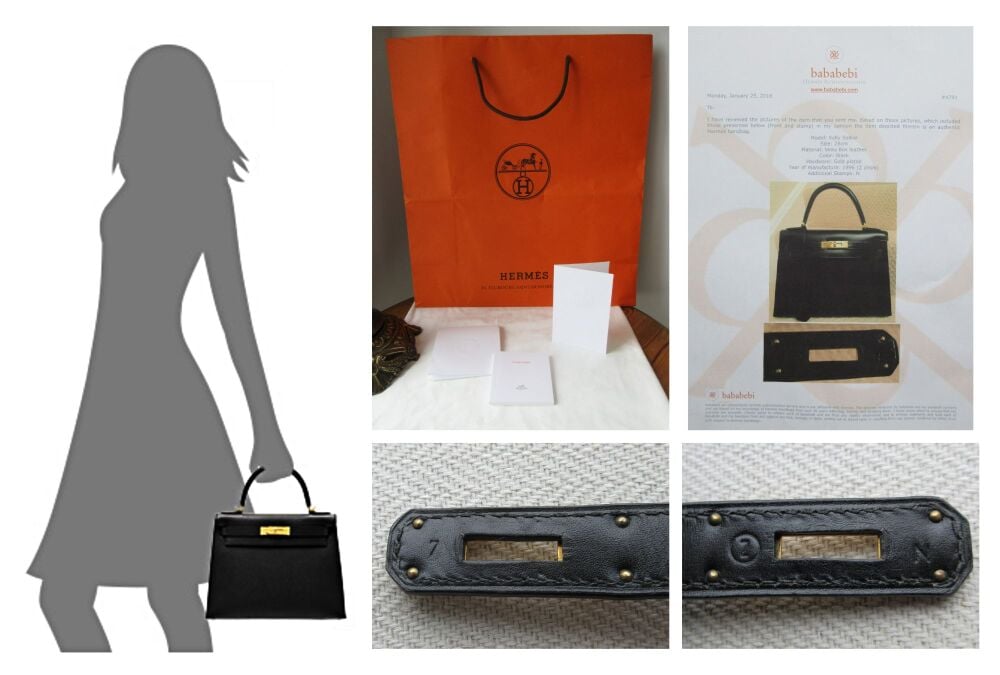 Hermés Kelly Sellier 28 in Black Box Leather with Gold Hardware
