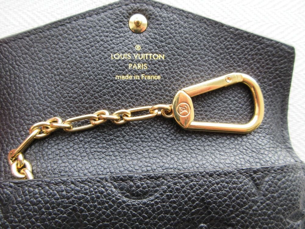 Louis Vuitton Pochette Cles Envelope Flap Key Pouch in Monogram Empreinte Noir