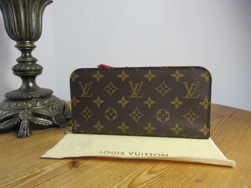 Louis Vuitton Insolite Long Wallet Clutch Wristlet in Monogram Coquelicot