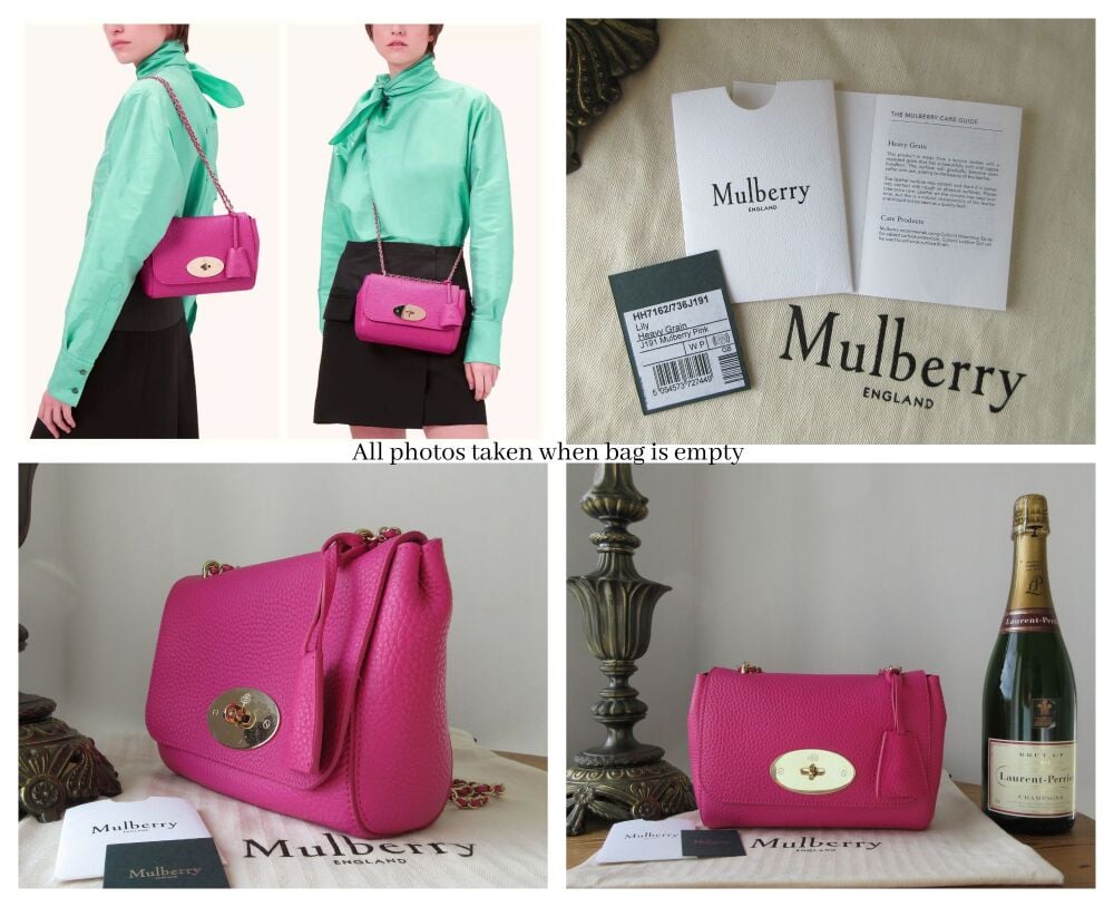 Mulberry Regular Lily in Mulberry Pink Heavy Grain Leather