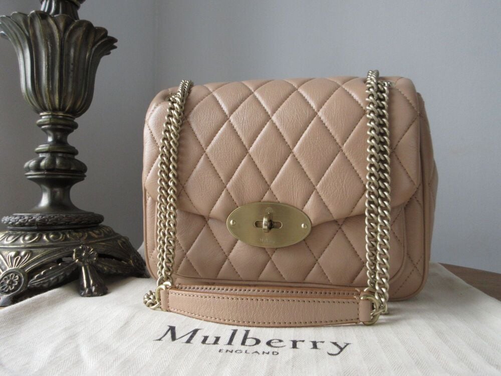 Mulberry Small Darley Shoulder Bag in Light Salmon Shiny Calf Leather