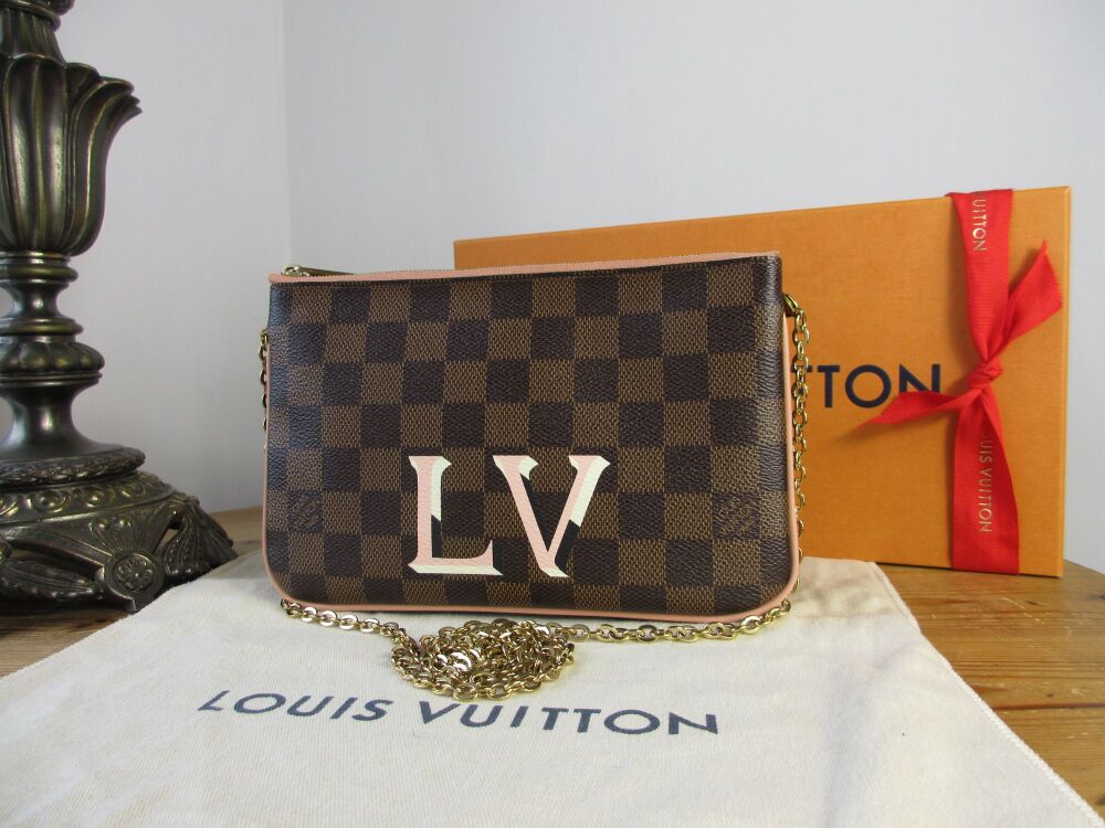 Louis Vuitton Double Zip Pochette in Damier Ebene - SOLD