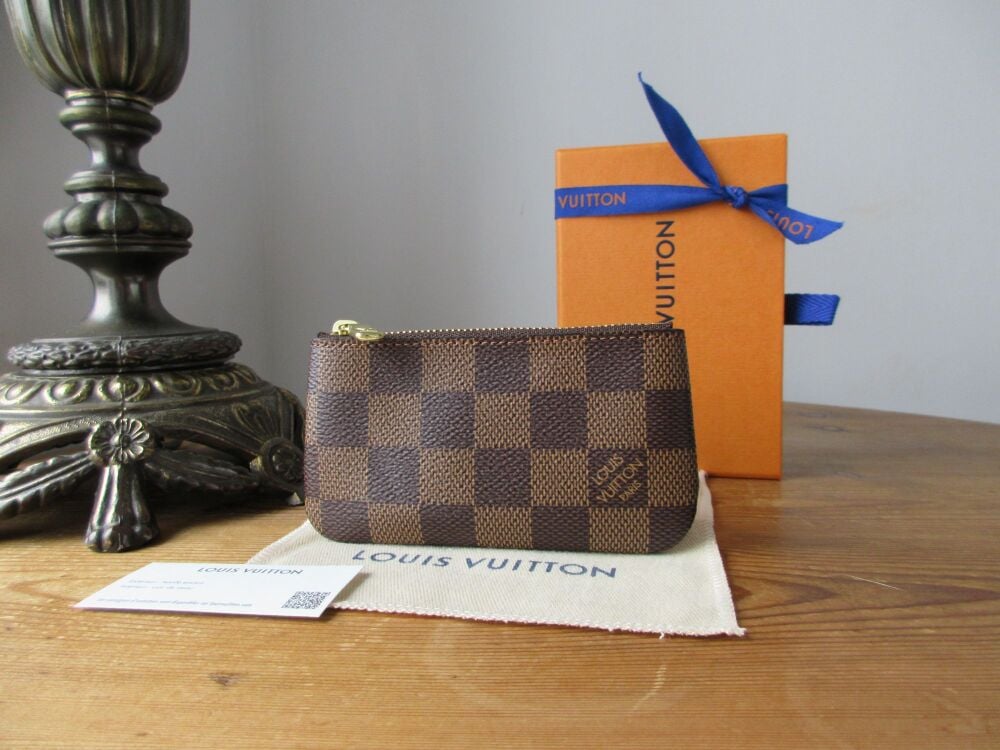 Louis Vuitton Key Porte-Cles Zip Pouch in Damier Ebene - New