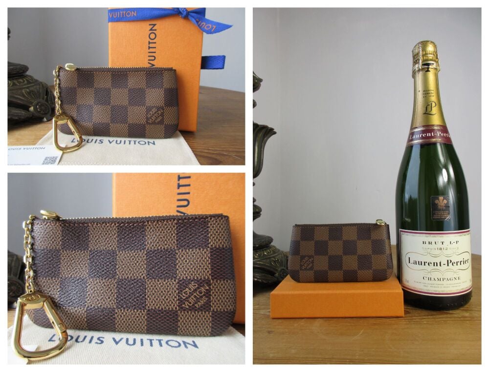 Louis Vuitton Key Porte-Cles Zip Pouch in Damier Ebene - New