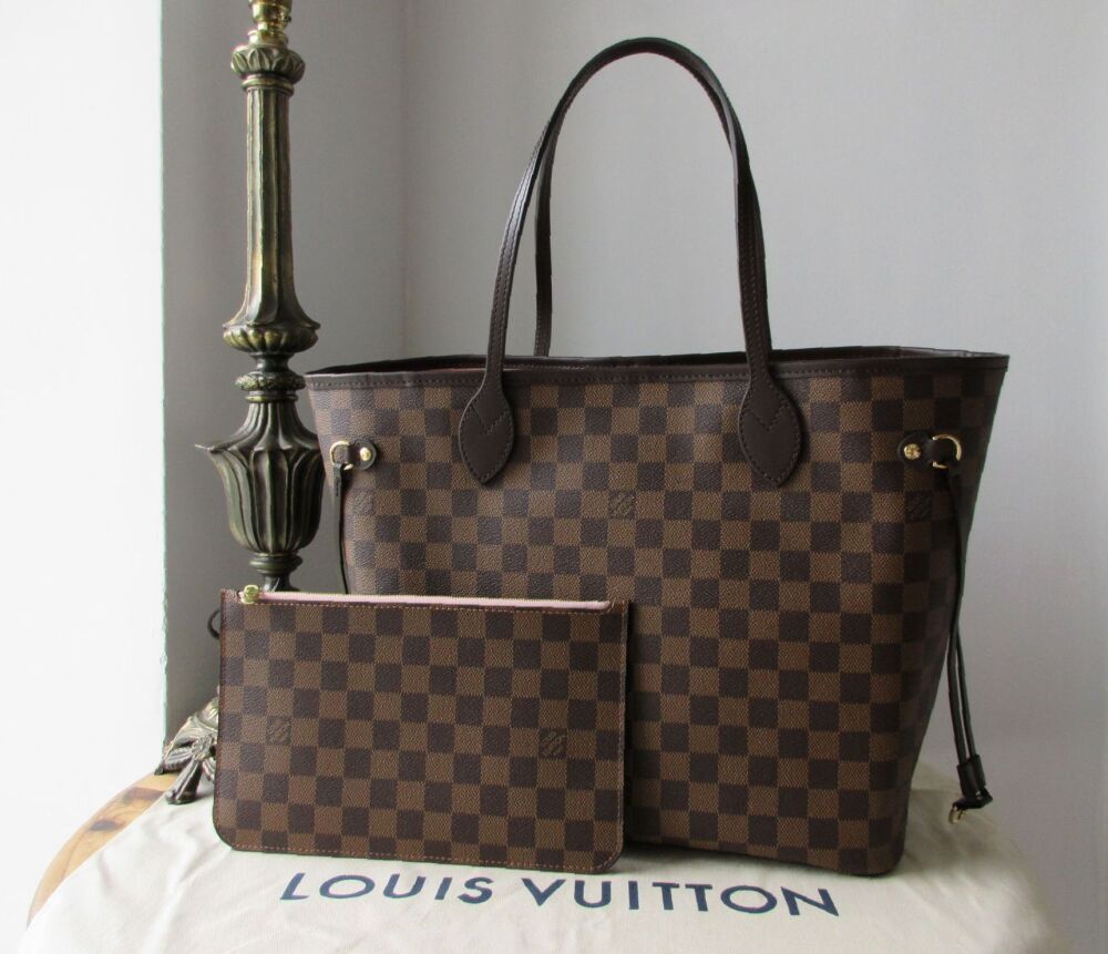 Louis Vuitton Neverfull MM in Damier Ebene Rose Ballerine - SOLD