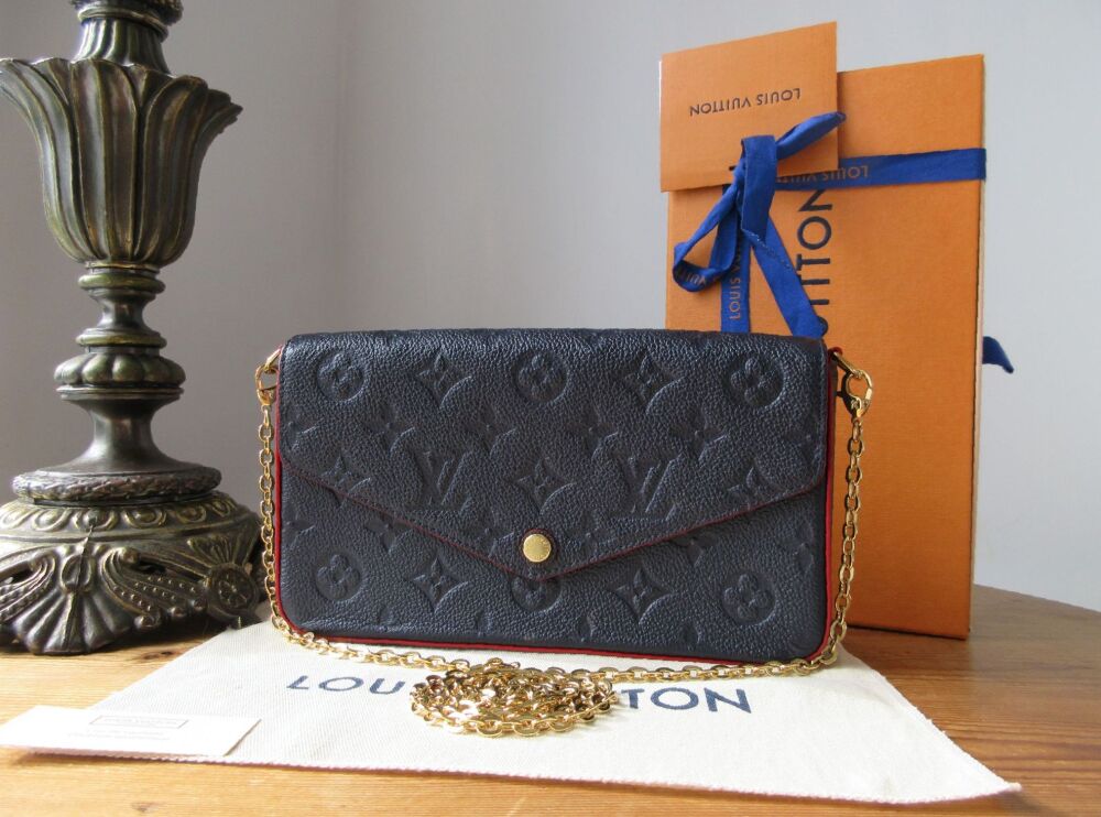 Louis Vuitton Felicie Pochette in Marine Rouge Empreinte