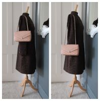 Chanel Chevron Quilted Flap Bag in Pink Grained Calfskin with Shiny Silver 