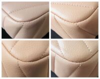 Chanel Chevron Quilted Flap Bag in Pink Grained Calfskin with Shiny Silver 