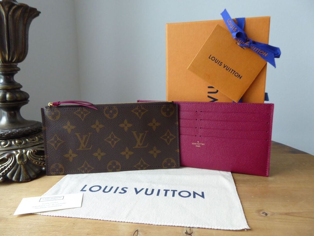 Louis Vuitton Two Insert Pouches in Monogram Fuchsia from Félicie Pochette - New