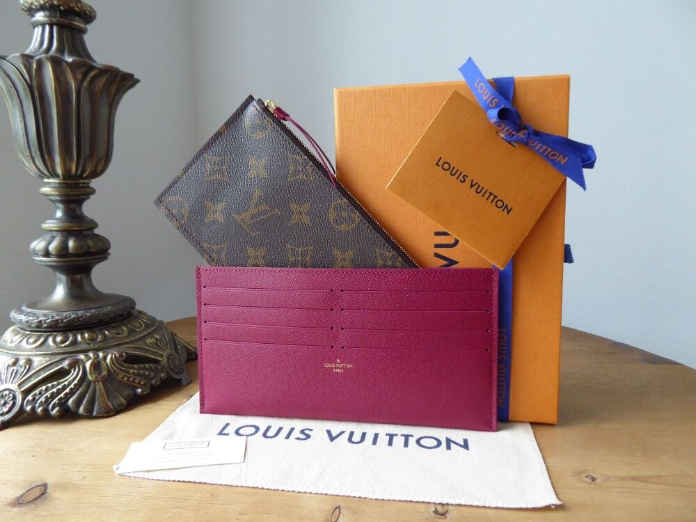 Louis Vuitton Two Insert Pouches in Monogram Fuchsia from Félicie Pochette