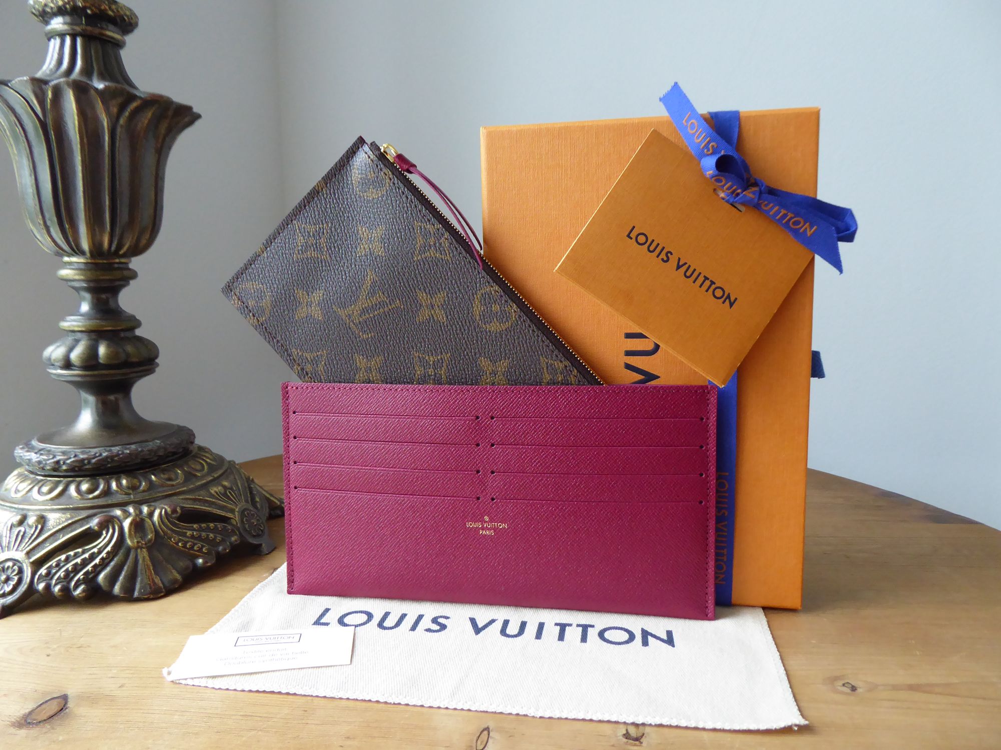 Louis Vuitton FÃ©licie GM Two Insert Pouches in Monogram Fuchsia New 