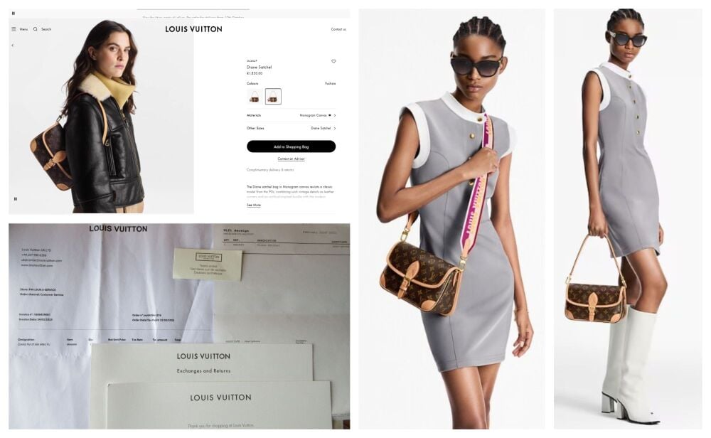 Louis Vuitton Diane Satchel in Monogram Fuchsia