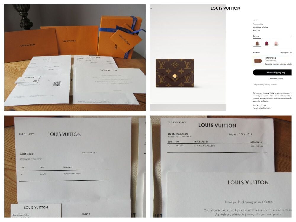 Louis Vuitton Victorine Wallet Compact Purse in Monogram